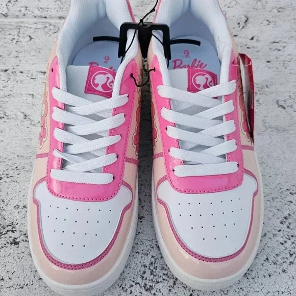 Barbie Women Shoes Pink Sneaker Lace Up Casual Shoes Size 9 NWT - Picture 2 of 10